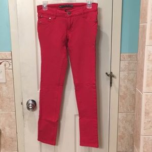 Red jeggings, size large